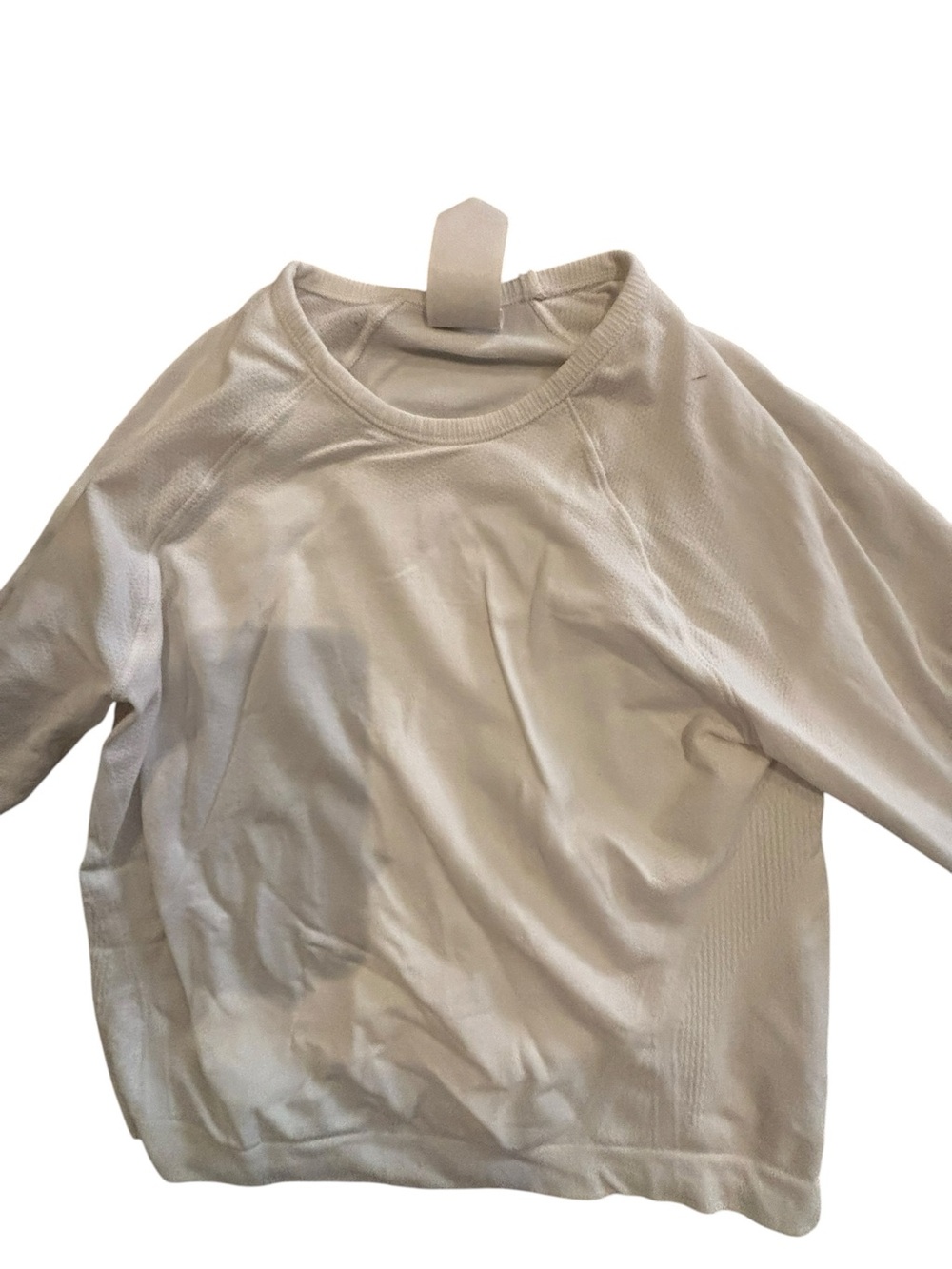 Athleta Long Sleeve Crewneck Top White Girls Size M. - Picture 2 of 3